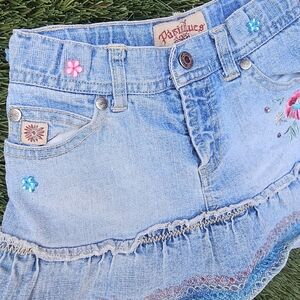 Vintage Paris Blues Y2k Kid Skirt